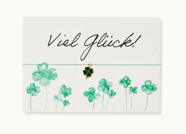 Armband m. Karte *Viel Glück-Kleeblatt*