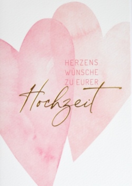 Doppelkarte *Hochzeit-Herzenswünsche*