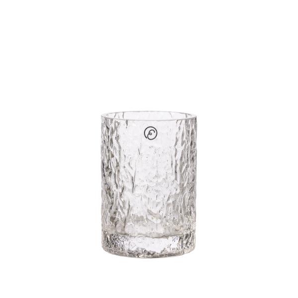 Kerzenhalter/ Vase *gemustertes Glas* 6x8 cm