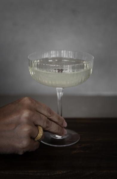 Champagnerglas *geriffelt*