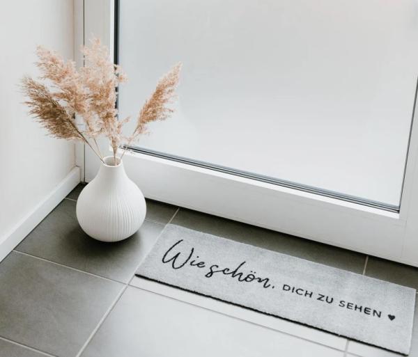 Kleine waschbare Fussmatte *Wie schön, dich zu sehen*