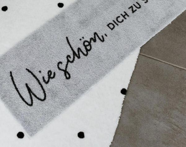 Kleine waschbare Fussmatte *Wie schön, dich zu sehen*
