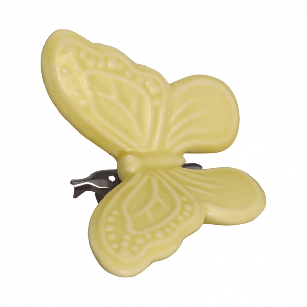 Ornament *Schmetterling* m.Clip pale yellow