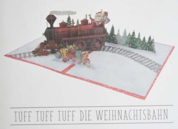 3D Weihnachtskarte *Weihnachtsbahn*