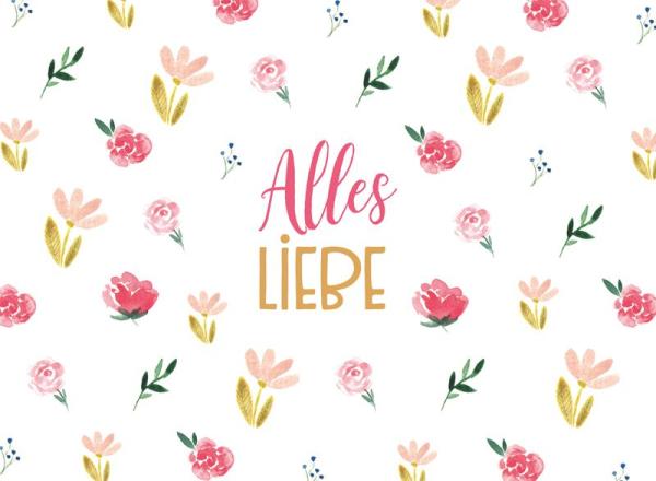 Postkarte *Alles Liebe-Blüten*