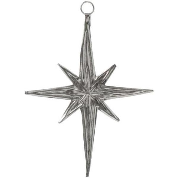 Christbaumanhänger *Stern* silber länglich