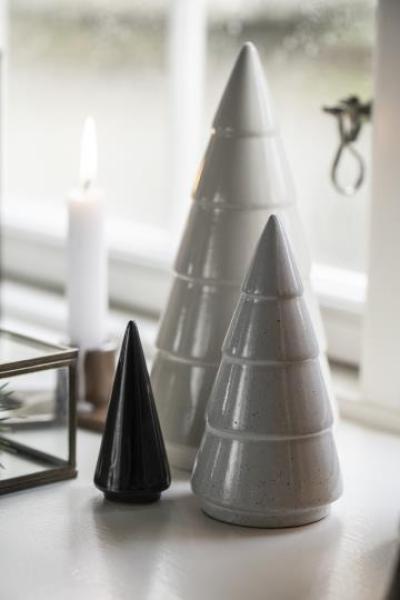 Tannenbaum *breitgerillt* 23 cm weiß