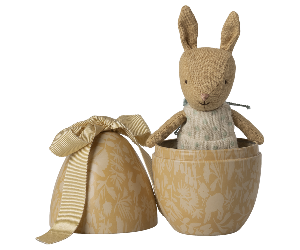 Osterei m. Mikro Rabbit *cream yellow* klein