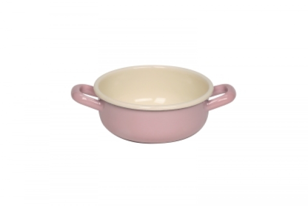 Emaille Bauernschüssel *rosa* 14cm