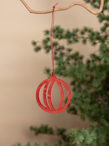 Anhänger *MALEN* Weihnachtskugel rot