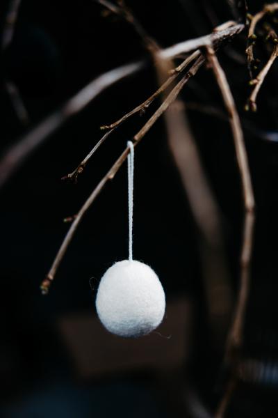 Anhänger Filz-Ei *ULLAS* white large