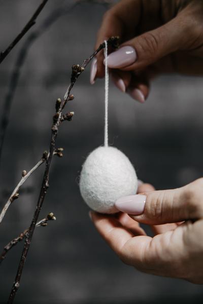 Anhänger Filz-Ei *ULLAS* white large