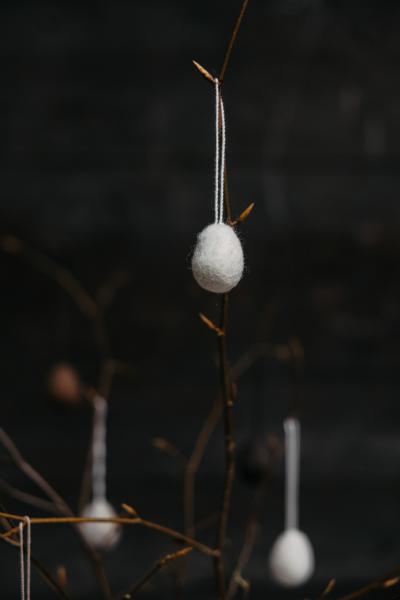 Anhänger Filz-Ei *ULLAS* white small