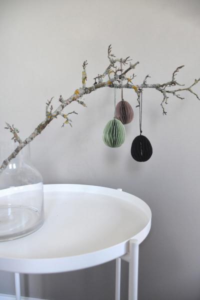 Anhänger Papier-Ei *DJUPDALEN* schwarz