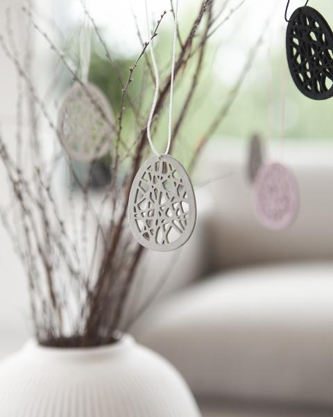 Anhänger Holz Ei *STENINGE* weiß