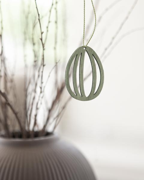 Anhänger Holz Ei *ULLINGE* grün