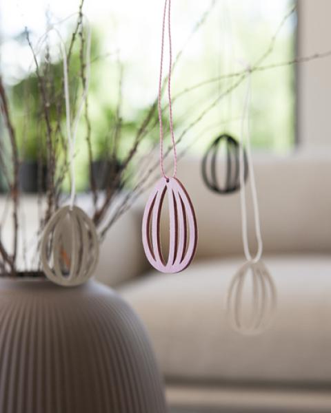 Anhänger Holz Ei *ULLINGE* rosa