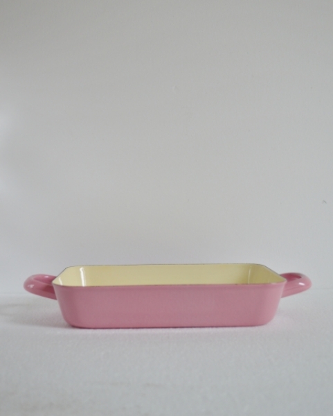 Emaille Auflaufform mit Henkel *rosa* 26cm