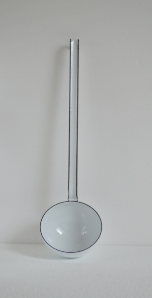 Emaille Schöpflöffel *weiß* 9cm