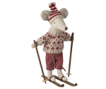 Winter Maus mit Ski Set *Mama*