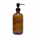 Seifenspender *Herz* 500ml braun