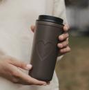 To go Becher *Herz* braun 540ml