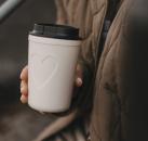 To go Becher *Herz* creme-beige 350ml