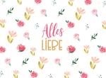 Postkarte *Alles Liebe-Blüten*